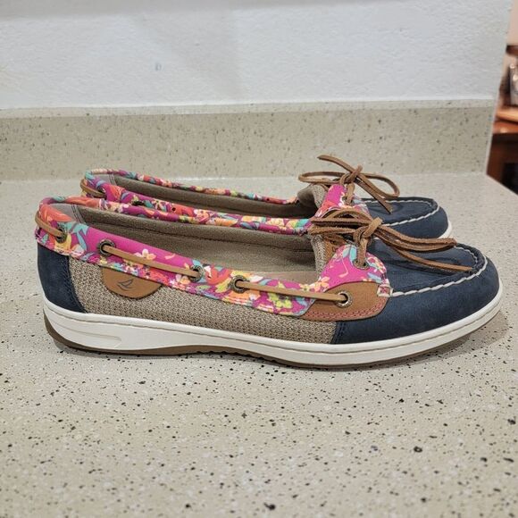 Sperry Boat Shoes Womens 10 M Angelfish STS91741 Topsider Loafers Slip On Blue - Picture 1 of 11